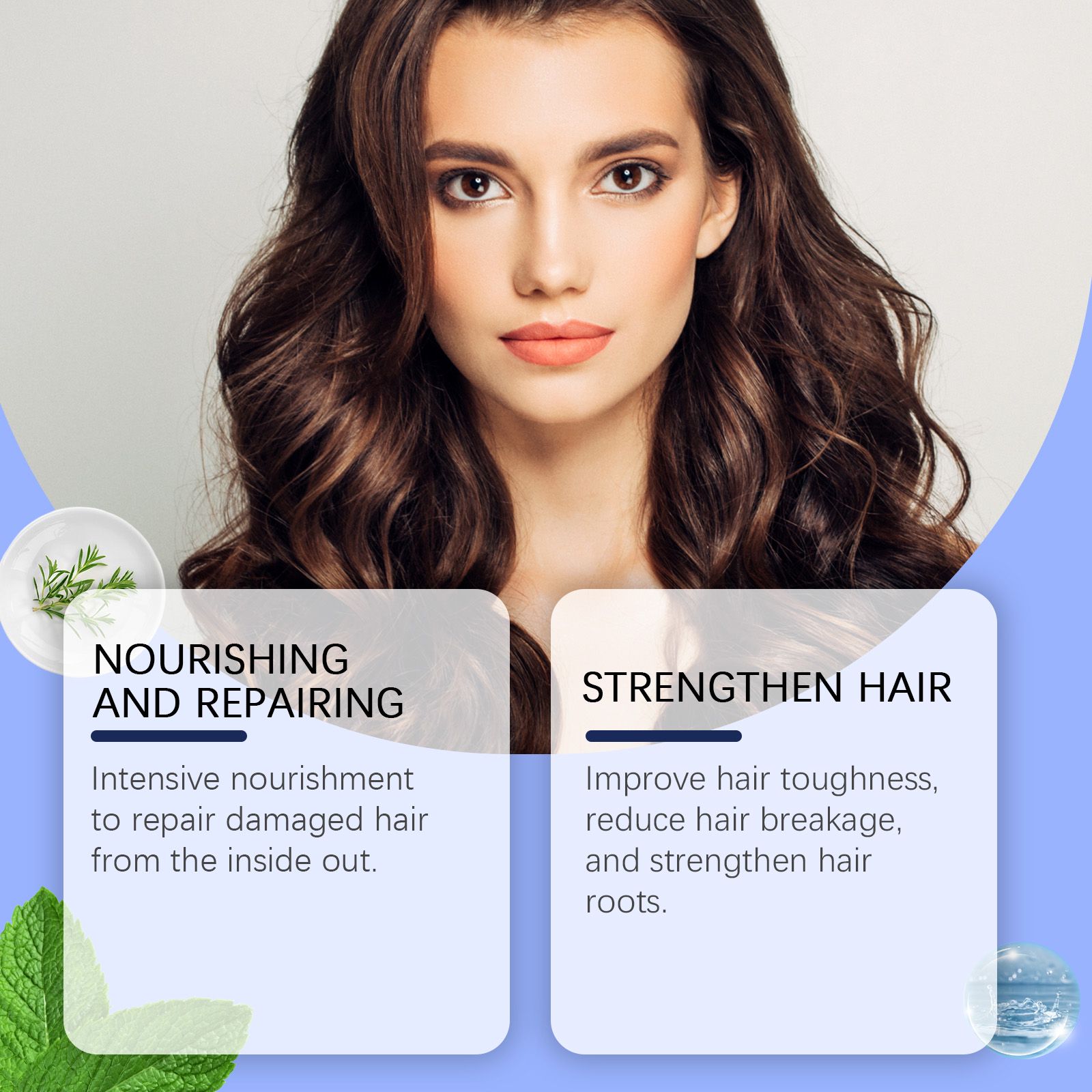Rosemary Hair Oil Nourishing Moisturizing For Dry Frizzy Hair Strengthening And Daily Care