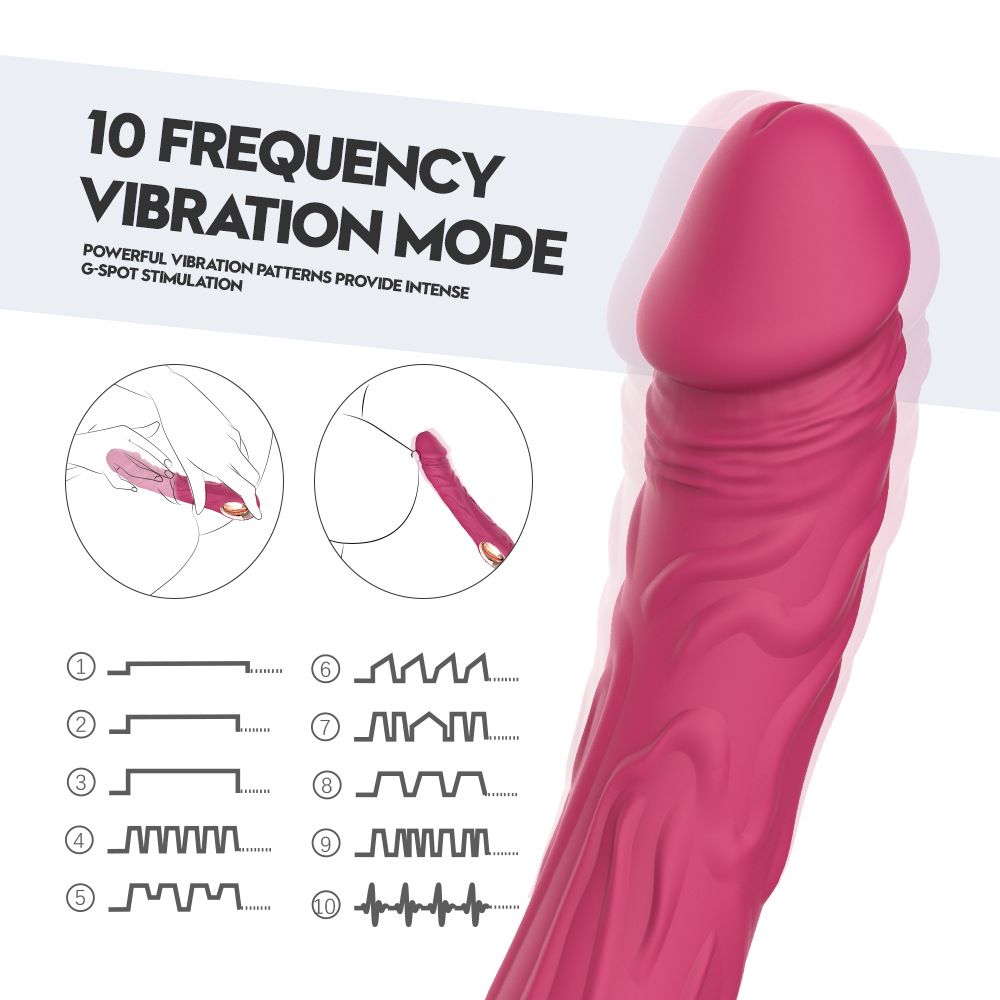 Wand Vibrator Sex Toy Glans G-Spot Massager Vibrator with 10 Vibration Frequencies Female Masturbation Vibrator Adult Toys for Couples