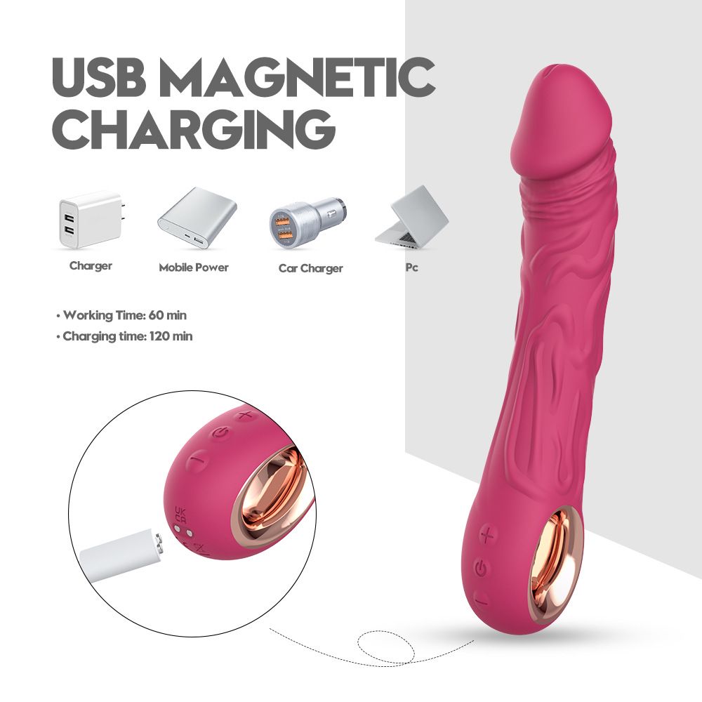 Wand Vibrator Sex Toy Glans G-Spot Massager Vibrator with 10 Vibration Frequencies Female Masturbation Vibrator Adult Toys for Couples