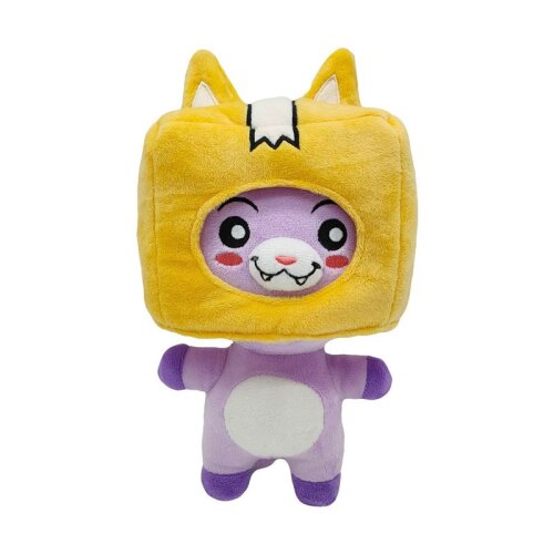 (FOXY 25cm/9.8in) Lankybox BOXY FOXY ROCKY Plush Soft Stuffed Toy Kid Game Figure Plushi