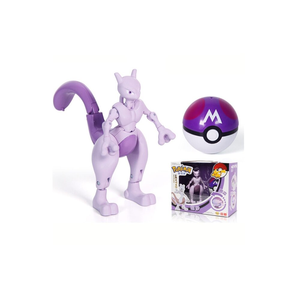 13cm Pokemone Poke Figure Toys Transformation Mewtwo Solgaleo Lunala Model Gift Toys For