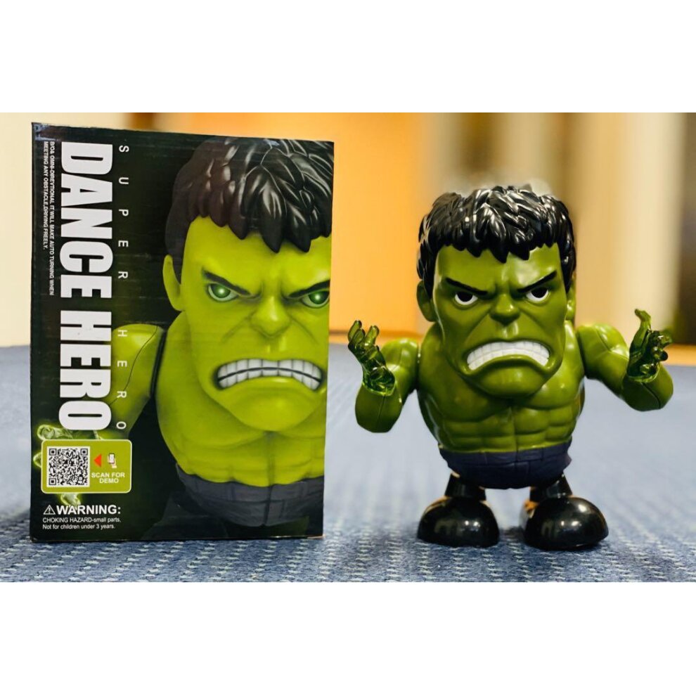(Action Figure Dance Super Hero Robot Toy Dancing Music Lights For Kids Gift - Hulk) Act