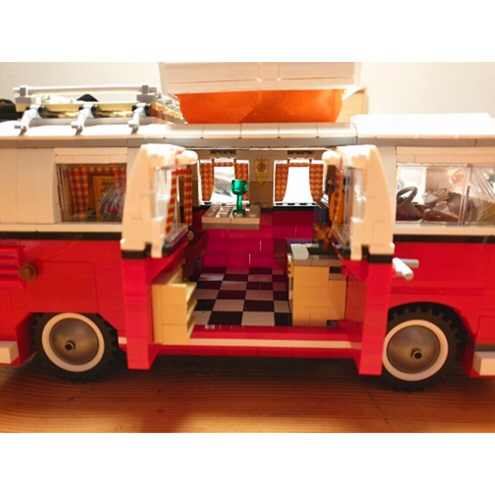 Volkswagen T1 Camper Car Model Technic Series 1354pcs Building Blocks withoutbox