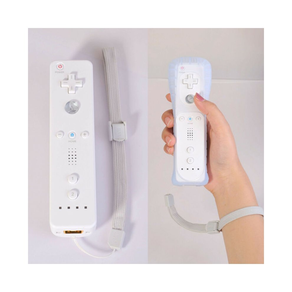 Wireless Gamepad Remote Controller Alternative Nunchuck Controller with Wrist Strap for Nintendo Wii Wii U White