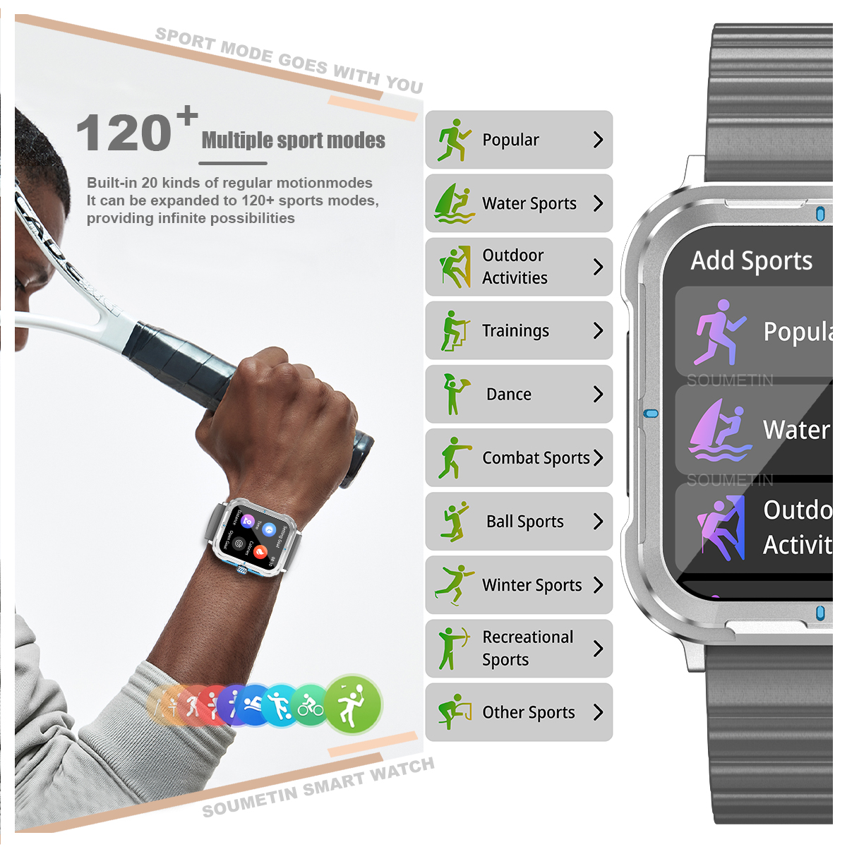 2023 Smart Watch Men Blood Pressure NFC Outdoor Sports Business Smartwatch Battery Life 12 Day Fitness Tracker