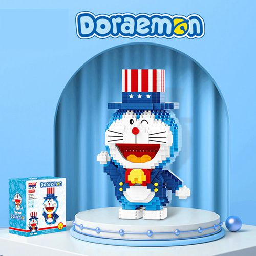 Doraemon Building Blocks Mini Micro Blocks Toys for Children American Hat
