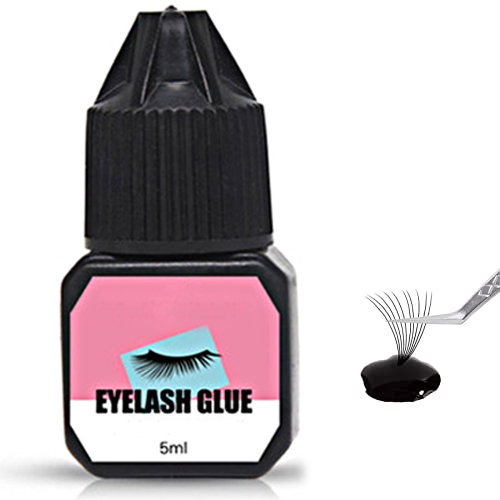 Eyelashes Extension Glue False Eyelash Adhesive DIY Eyelash Extension Supplies for Women Lashes Semi Lash Permanent Black 5ml