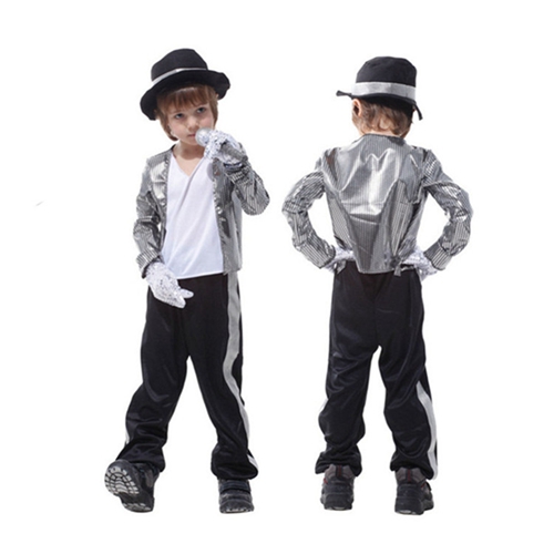 Michael Jackson Children Fancy Dress Costume Halloween Cosplay
