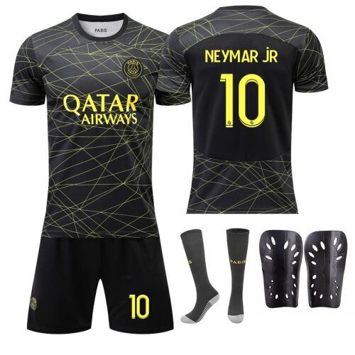 22-23 PSG Away Mens Kids Football kit Strip Neymar JR Tracksuit Jersey Training Suit