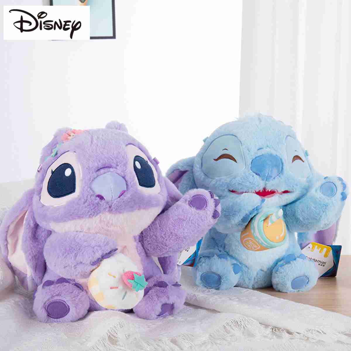 (10inch Strawberry Cake Stitch) Lilo Stitch Festive Soft Toy Cartoon Animation Stitch, Christmas Girls Gift Plush Toy Series ‘Lilo and Stitch’, Big Cuddly Toy, 50 cm Cushion with Childrens Birthday Party