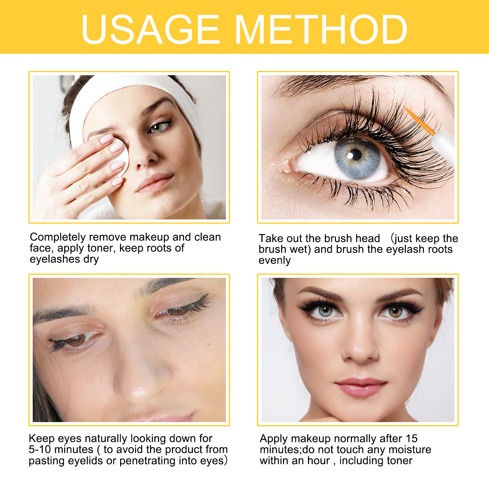 Eyelash Growth Serum Essence Longer Fuller Eyelash Enhancer Eye Care Makeup Gentle Formula Lash Lift Lengthening Nourishing