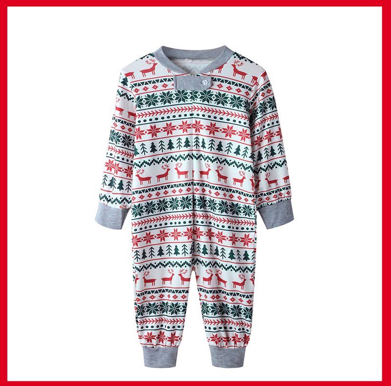 (3M Baby) Christmas Family Matching Pajamas New Year Xmas Father Mother Kids Baby Clothes Set Dad Mom And Daughter Son Pyjamas Outfit