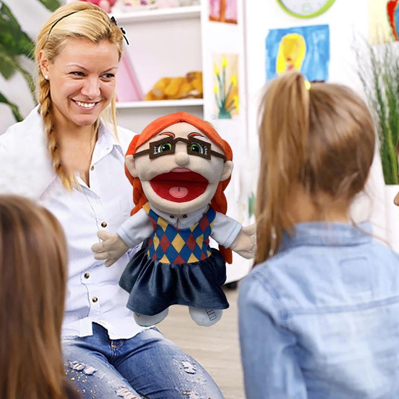 (Style 1) Christmas Gift Jeffy Puppet Jeffys Magical Adventure- Cute Hand Puppet Plush Doll - Jeffy Puppet Soft Plush Toy Hand Puppet - Jeffy Mom Dad Classmate Penelope Puppet Plush Toy - Jeffy Family Puppets For Kids Role Play Family Members