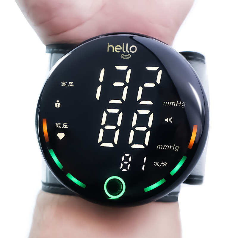 Wrist Blood Pressure Monitor Automatic Eectronic Blood Pressure Meter Tonometer Digital LCD USB Touch Screen Voice