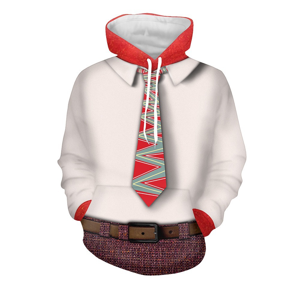 (Kids 100 cm) Inside Out 2 ANGER Costume 3D Hoodies Sweatshirt Pullover Top Unisex Kids Adults