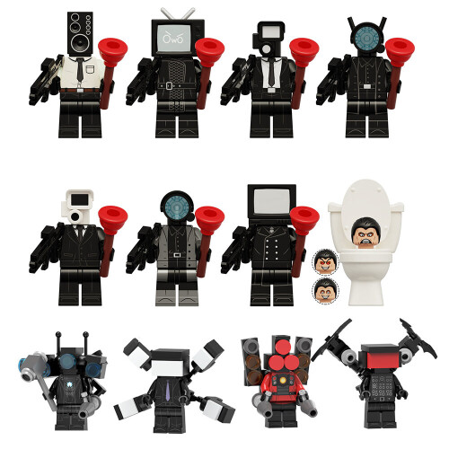 Toilet Man Series Super Titan TV Man Audio Man Monitor Man Assembly Building Block Toy Bag