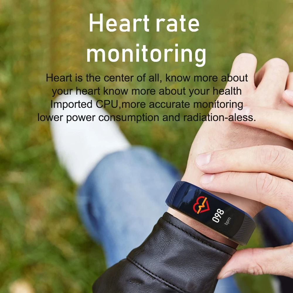 Smart Bracelets Blood Pressure Health Monitoring Men Women Sports Step Counting Sleep Heart Rate Fitness Tracker Smartwatch