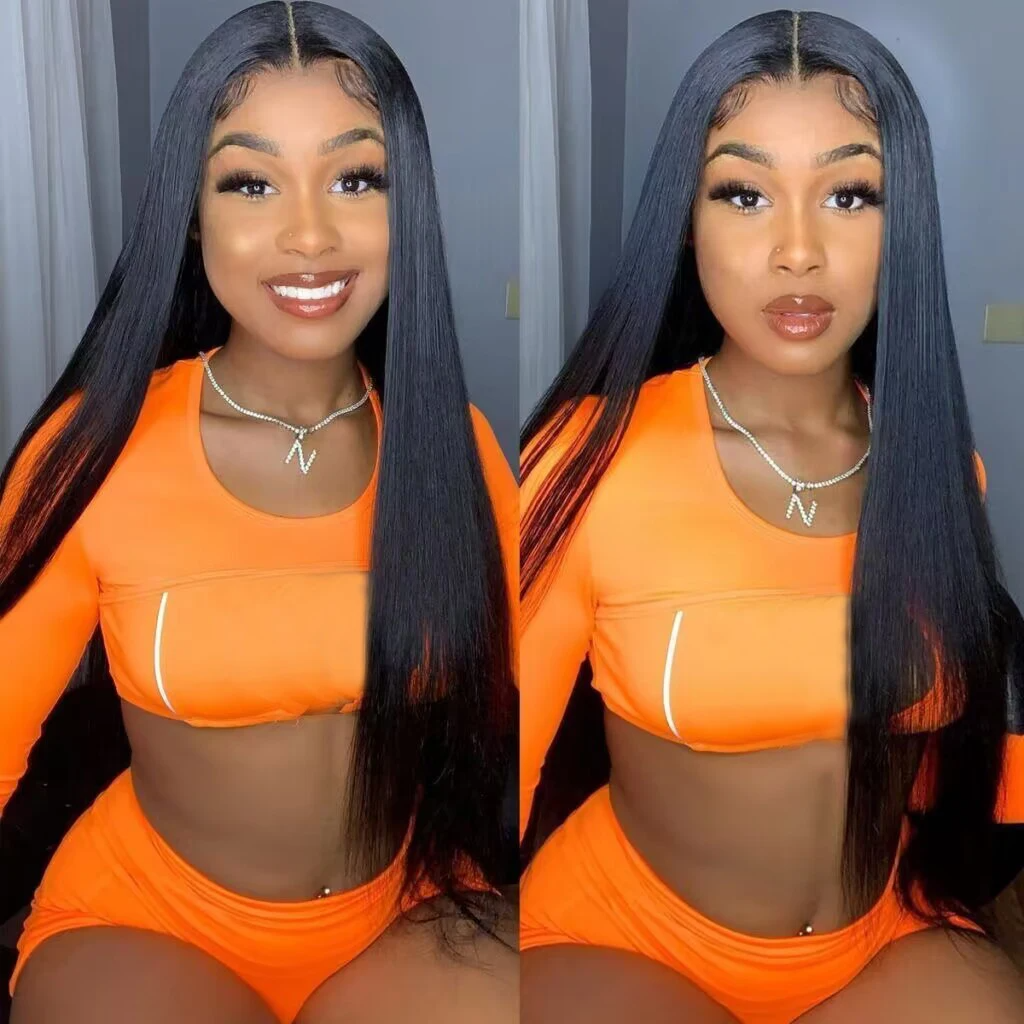 (13x4 HD Frontal Wig 16 inches) HD Lace Front Human Hair Wigs Straight 13x4 13x6 Transparent Lace Frontal Human Hair Wigs Pre Plucked HD Lace Wigs For Women