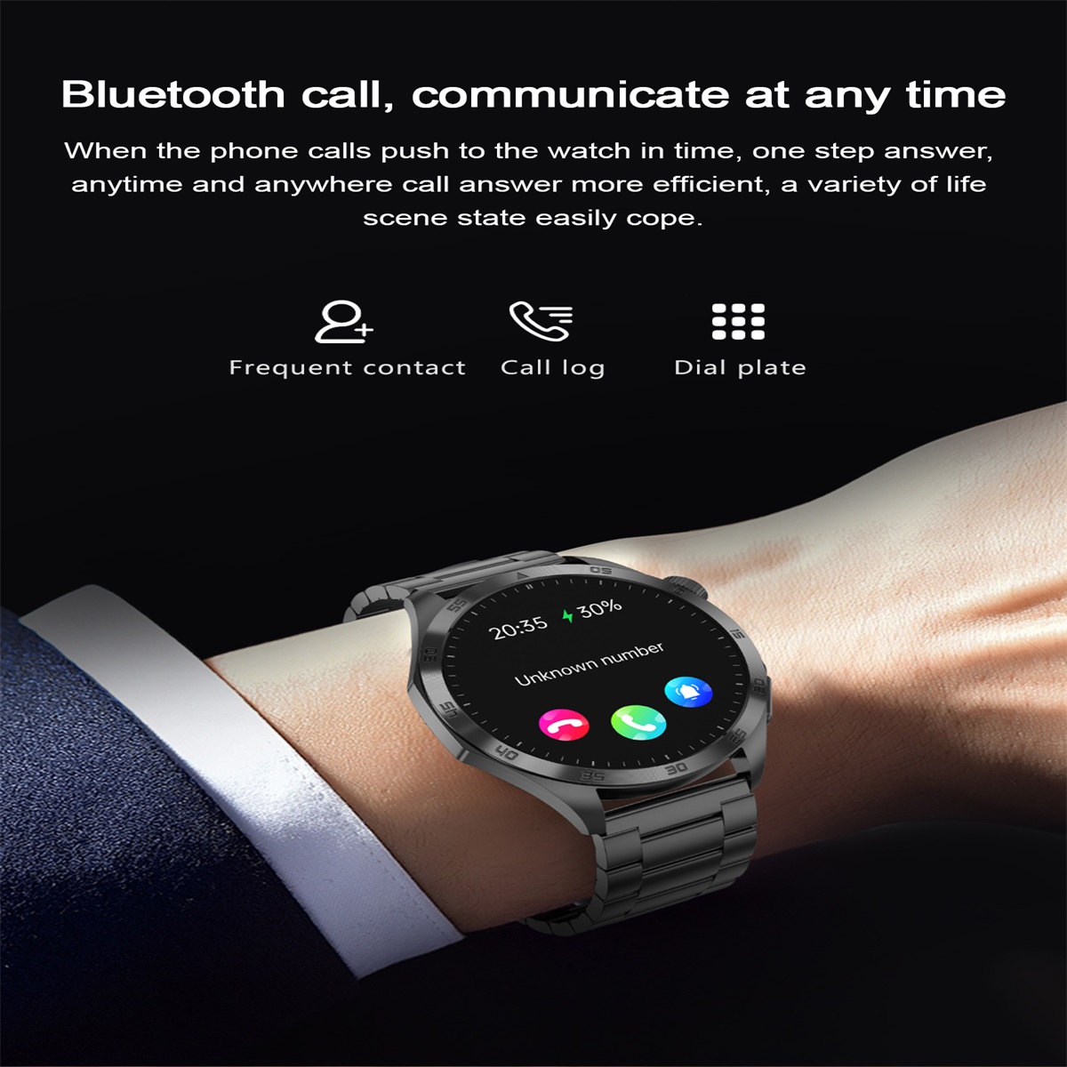 (Black Silicone) Men Smart Watch Blood Lipids Uric Acid ECG HD Screen Health Management Bluetooth Call Sports Fitness Tracker Waterproof Watches