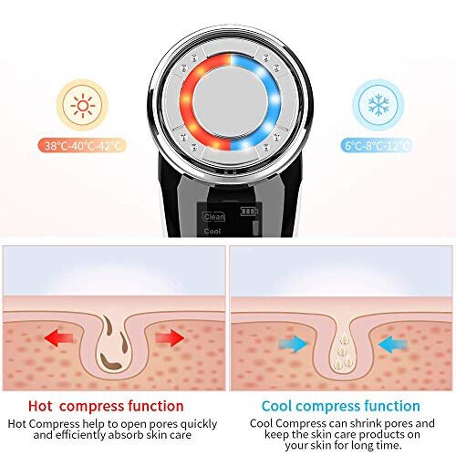 Face Massager for Skin Care  Beauty Device Multi Anti-wrinkle High Frequency EMS Facial Lifting Machine with Red Blue Light Therapy