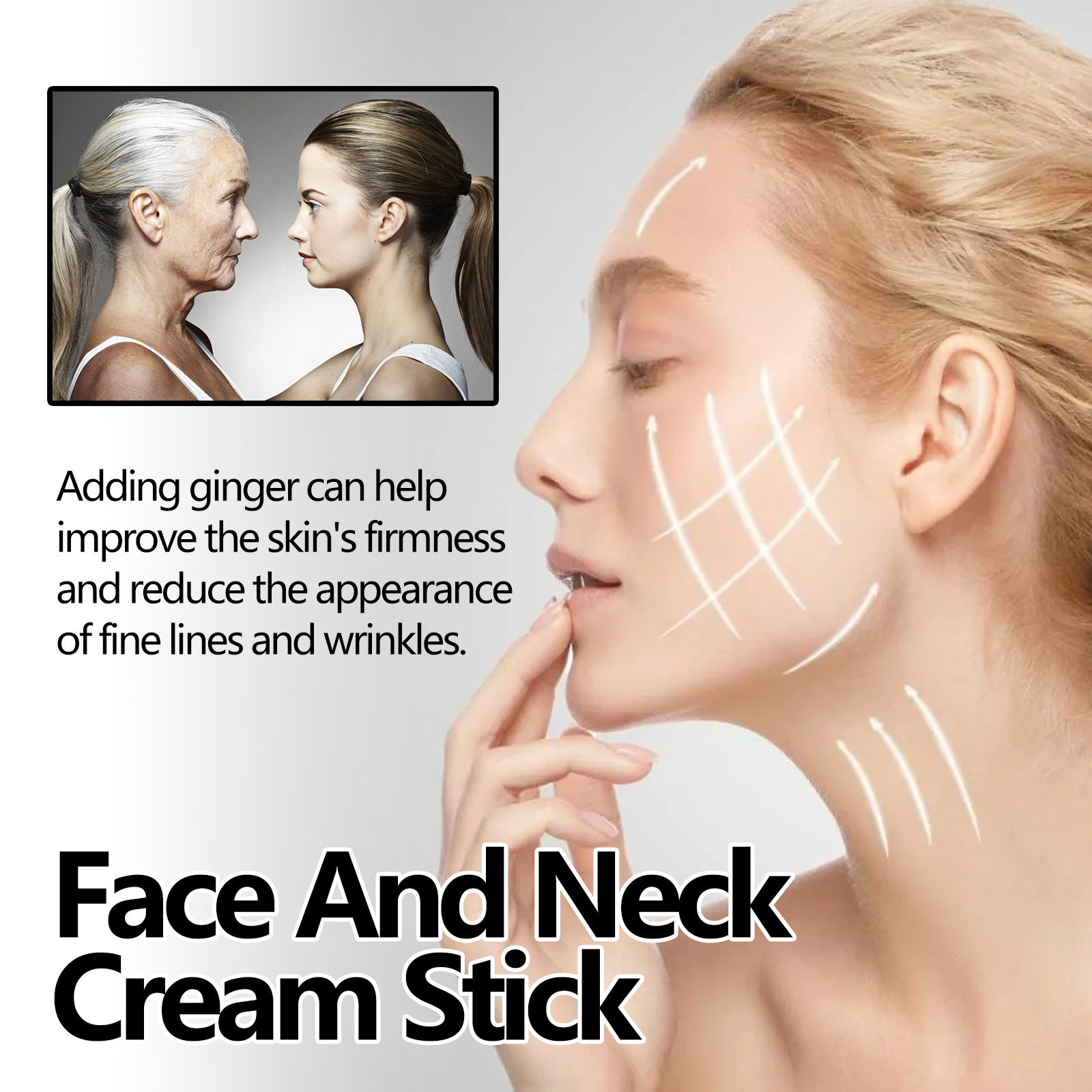 EELHOE Turmeric Face Neck Cream Lifting Firming Neck Lines Face Neck Care