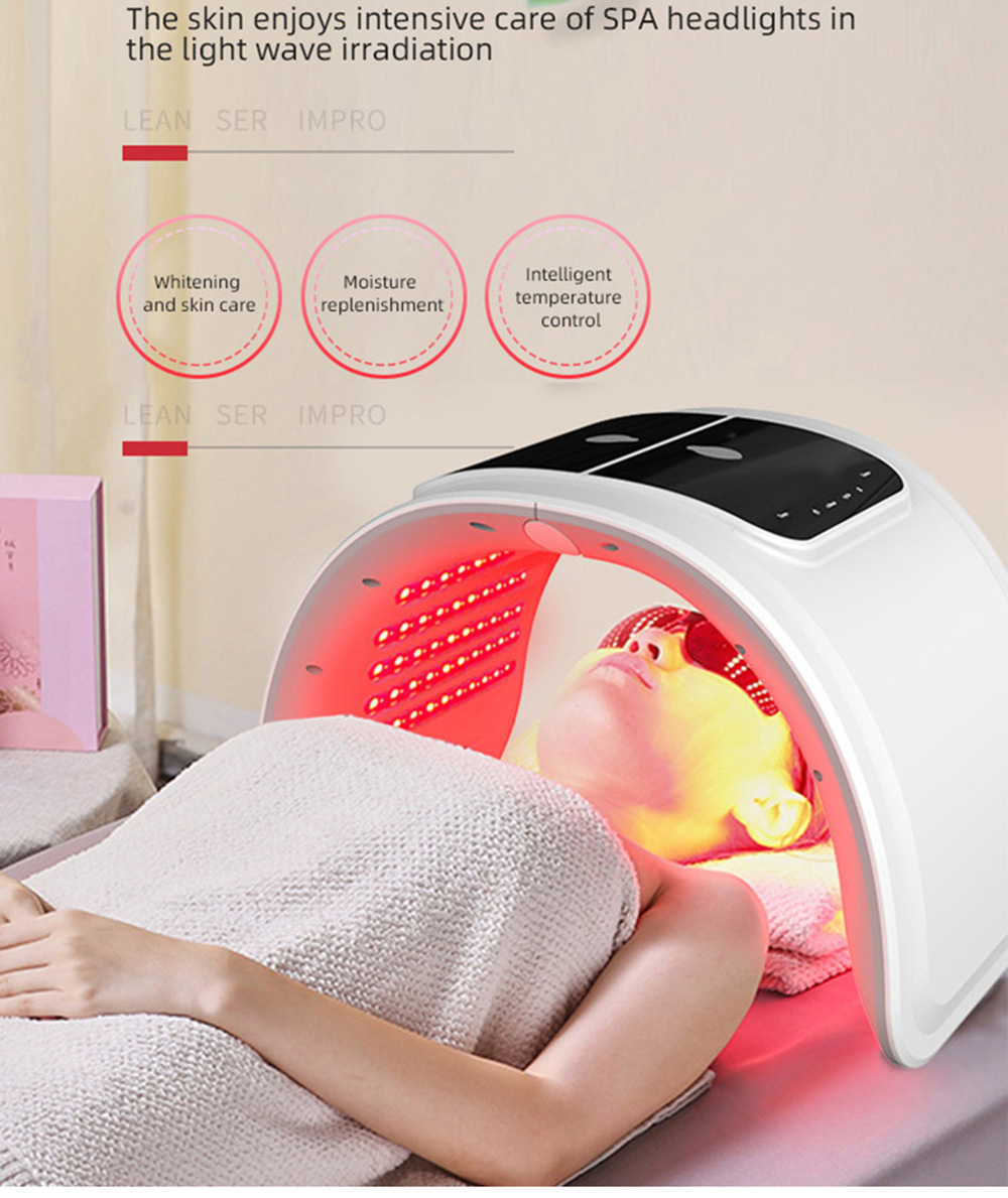7 Colors LED Photon Machine With Nano Spray Face Mask PDT Equipment Skin Moisturizing Face Body Mask Salon SPA Home Use Skin Rejuvenation Acne Skin Care