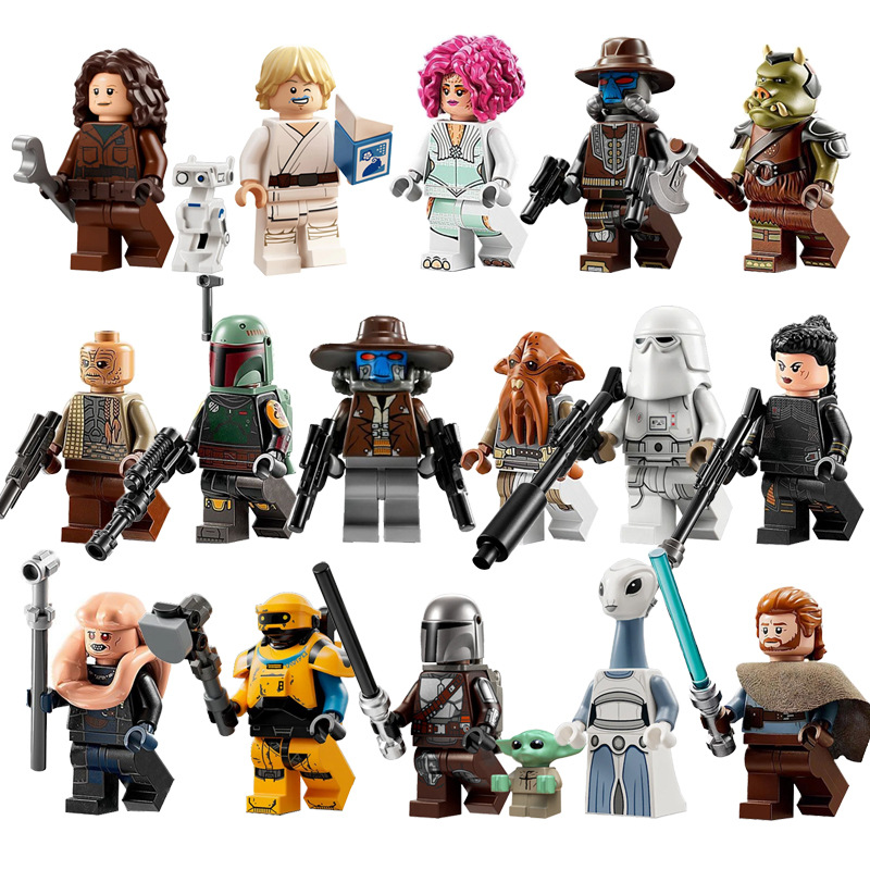 18 Pcs Star Wars The Mandalorian Architecture Vizsla Assembled Minifigure Action Figure Model Childrens Gift Toy Series