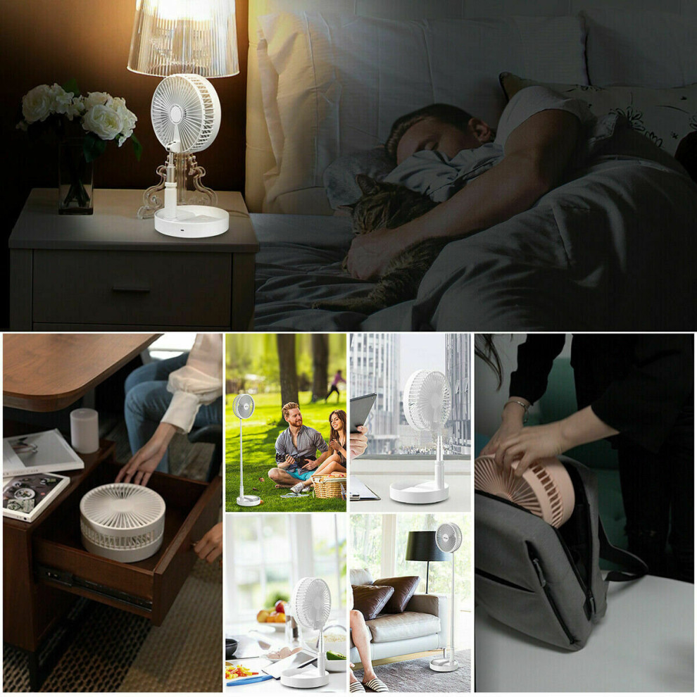 Foldaway Stand Fan Rechargeable Fan Portable Fan Desk and Table Fan UK