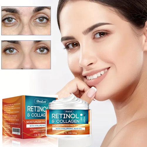 Retinol Collagen Moisturizer Face Cream Hydrating Moisturizing Firming Nourishing Skin Care Rejuvenating Facial Care 30ml