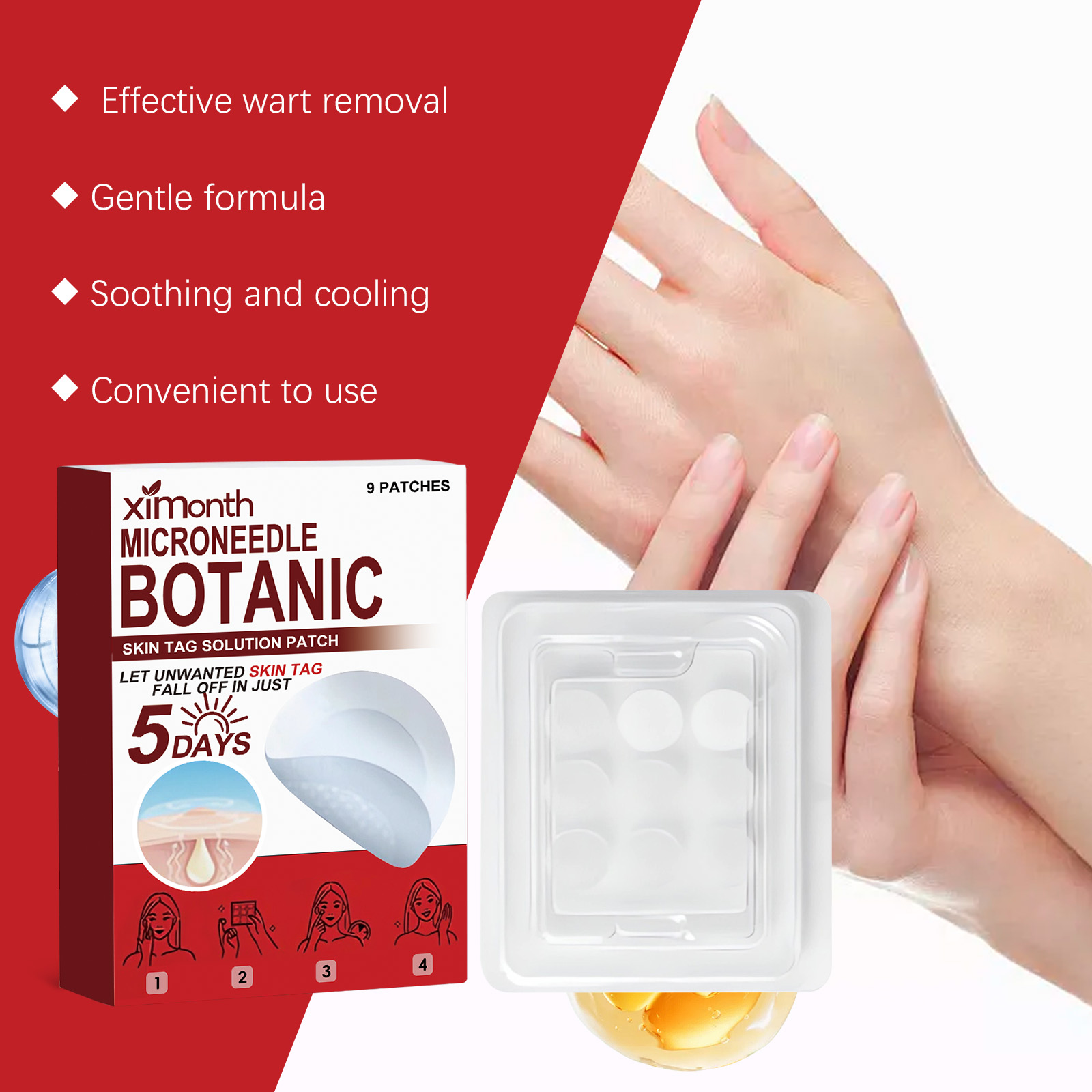 Gentle Skin Care Patches Daily Cleansing for Face Body Breathable Skin Friendly Leaves Skin Smooth Delicate Tender Care Patches