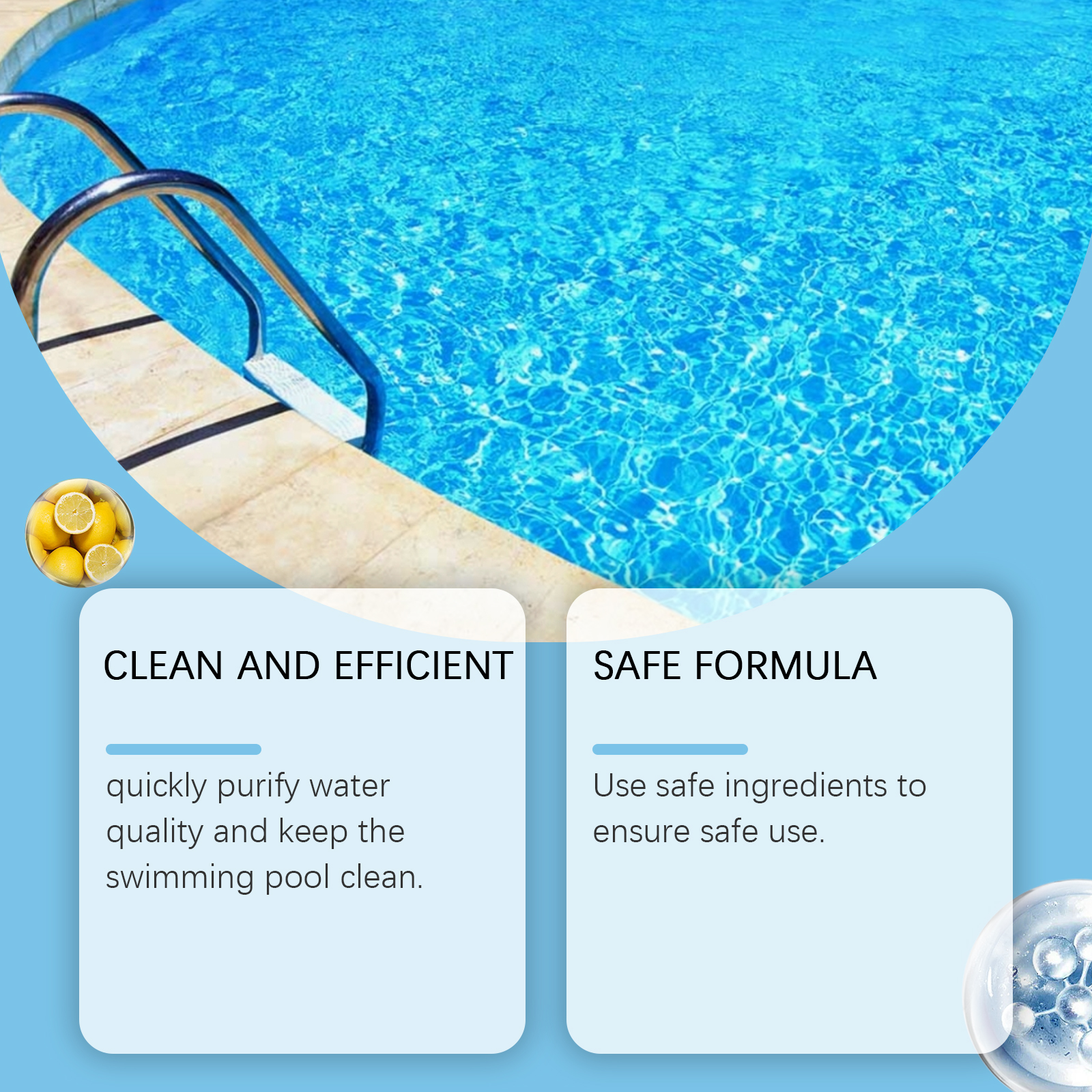 Swimming Pool Water Purifier Tablets Multi Function Cleaning for Sparkling Clear Pool Water Maintenance&