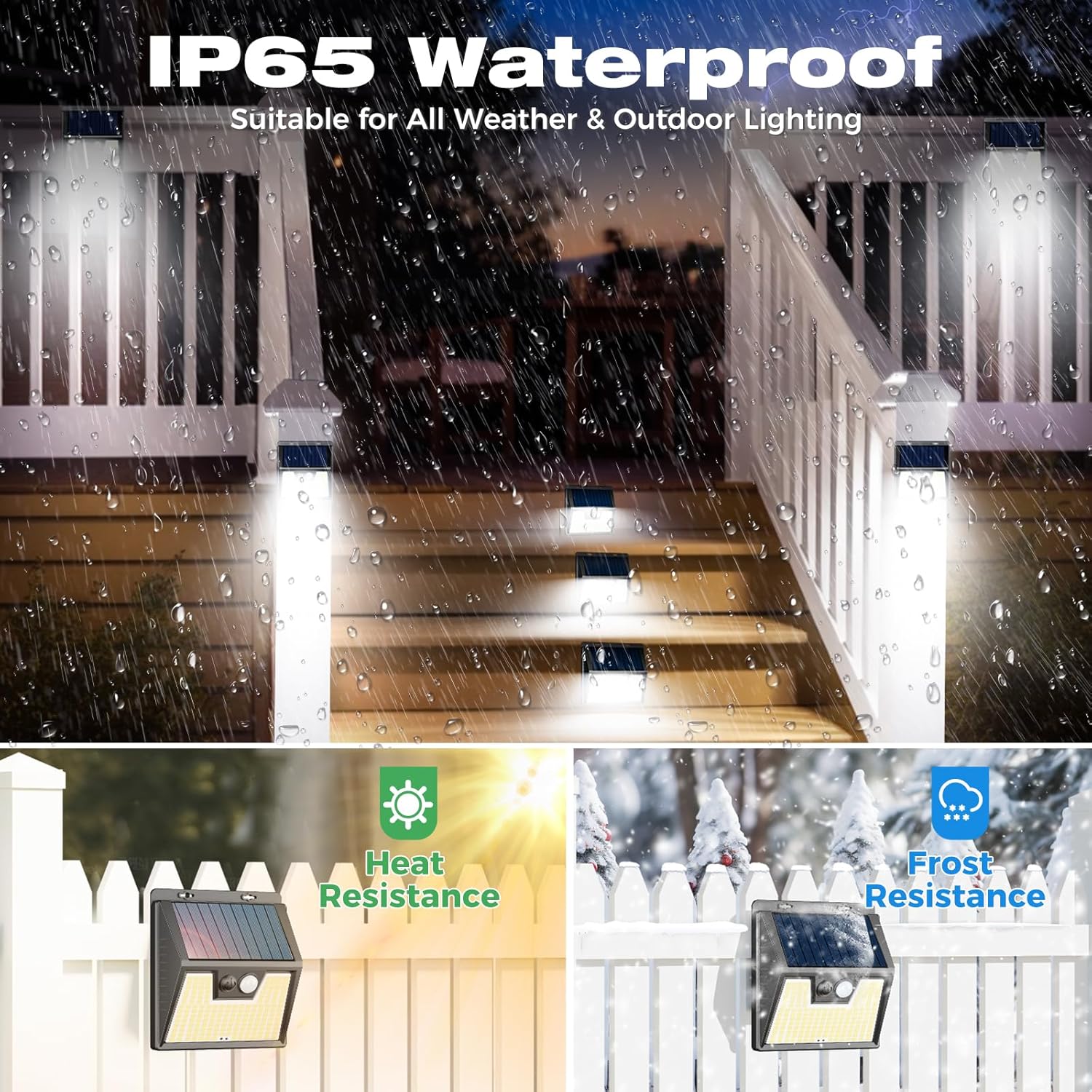 (Black-cool White) 6 Pack Solar Lights Outdoor Garden 176 LED Ultra Bright Security Lights Motion Sensor 3 Modes Waterproof Solar Powered Wall Fence Lights for Outside