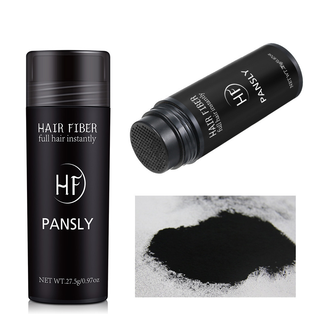 Black Hair Fiber Powder Spray for Thinning Hair Hair Building Fibers for Natural Volume Home Use