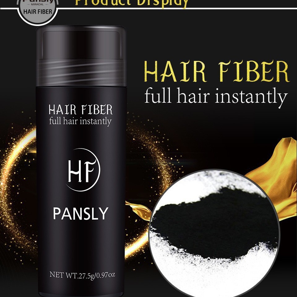 Black Hair Fiber Powder Spray for Thinning Hair Hair Building Fibers for Natural Volume Home Use