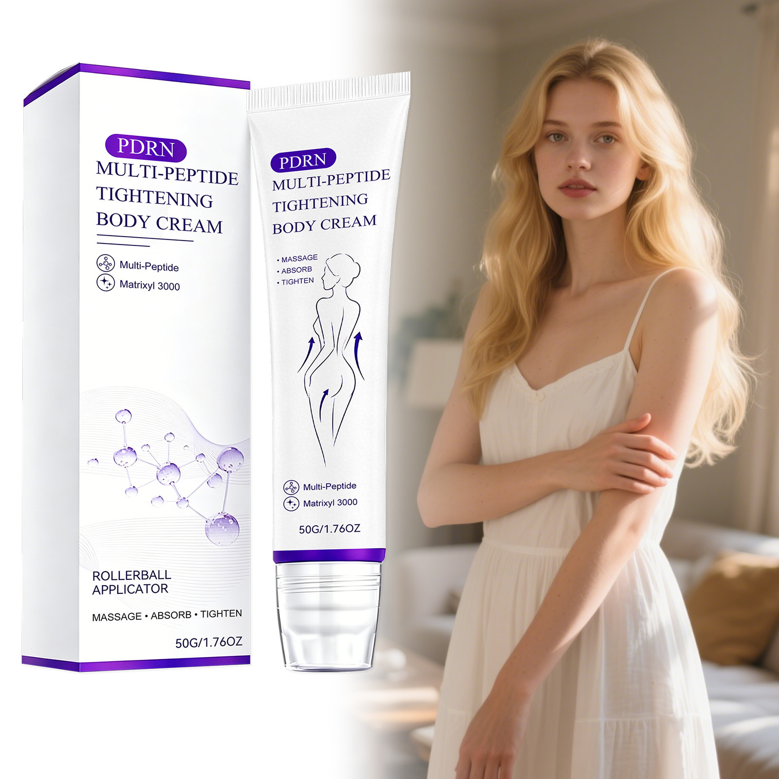 Body Roller Cream For Deep Moisturizing Nourishing And Skin Softening Daily Massage Care Treatment
