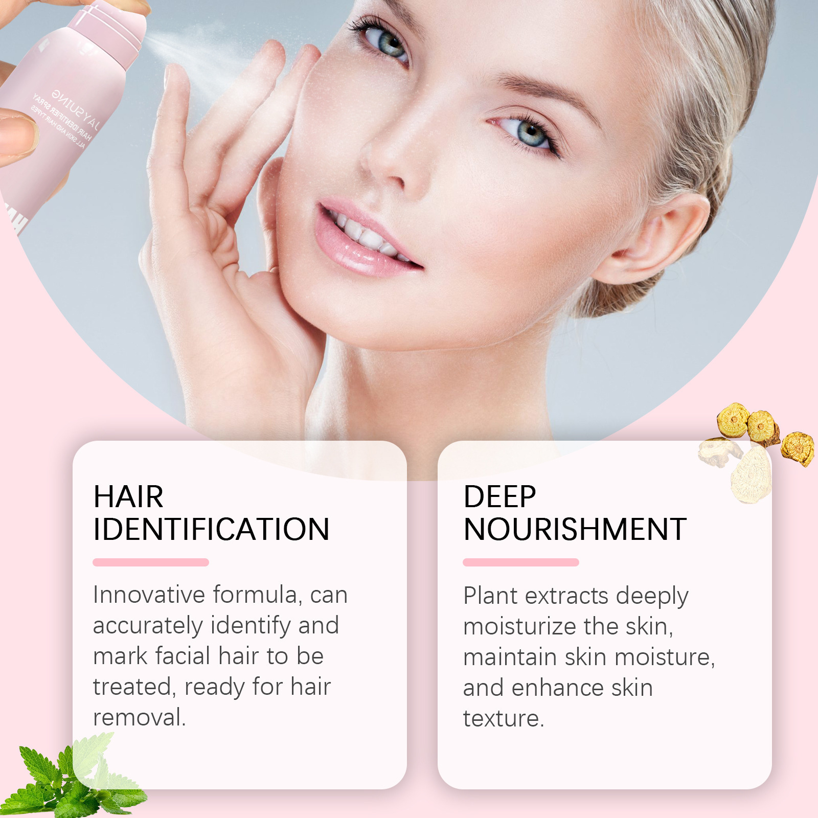 Facial Hair Removal Spray Softening And Cleansing For Gentle Hair Removal And Skin Purifying Daily Skincare Routine