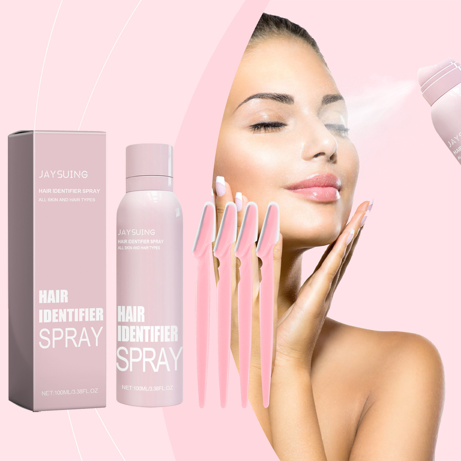 Facial Hair Removal Spray Softening And Cleansing For Gentle Hair Removal And Skin Purifying Daily Skincare Routine