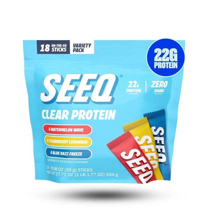 22G Clear Whey Protein 18 Portable Single Serve On The Go Sticks Pack