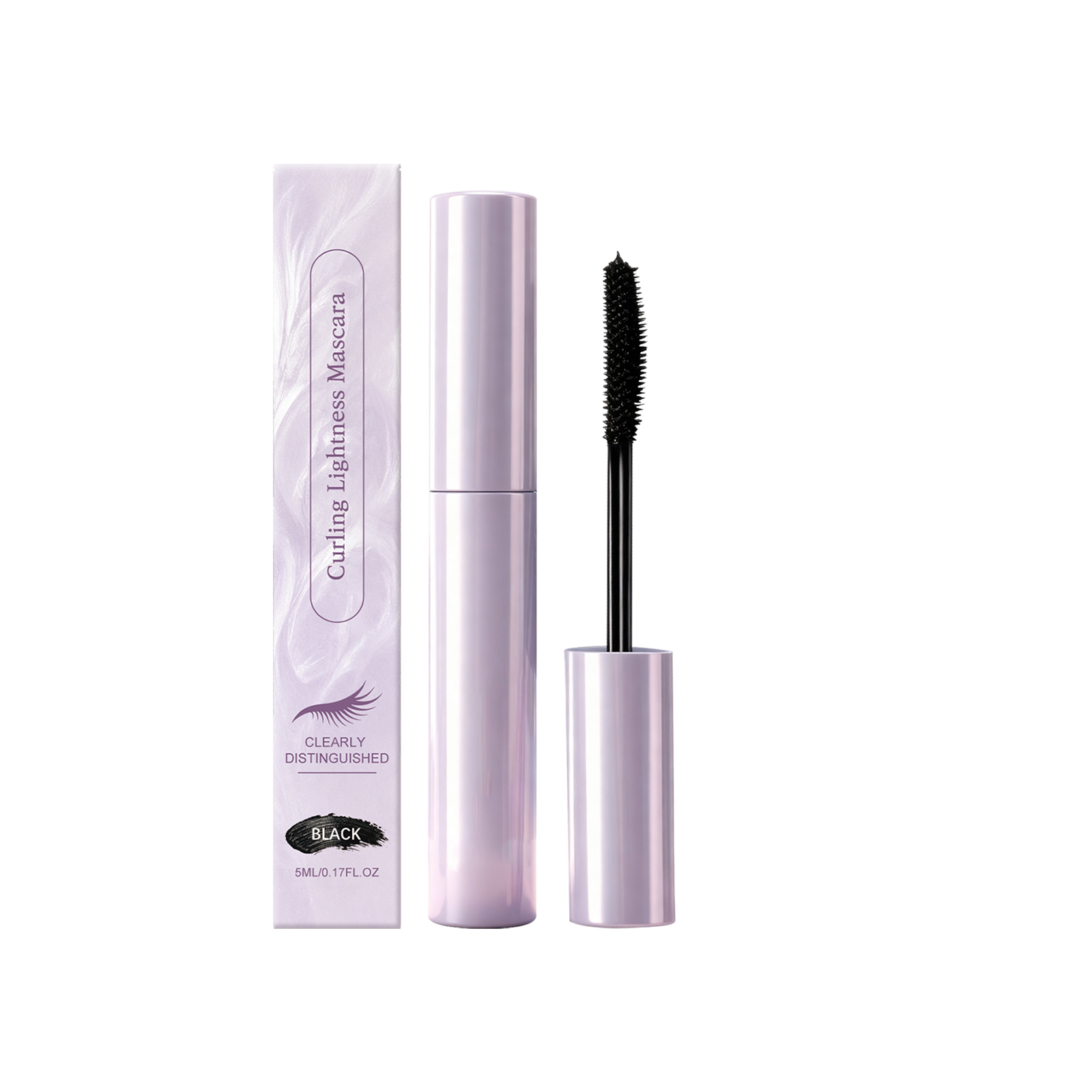 Light Curling Mascara Black Texture Light Natural Smooth Easy Makeup Daily Convenient Coating Shaping Eyelash Cosmetic