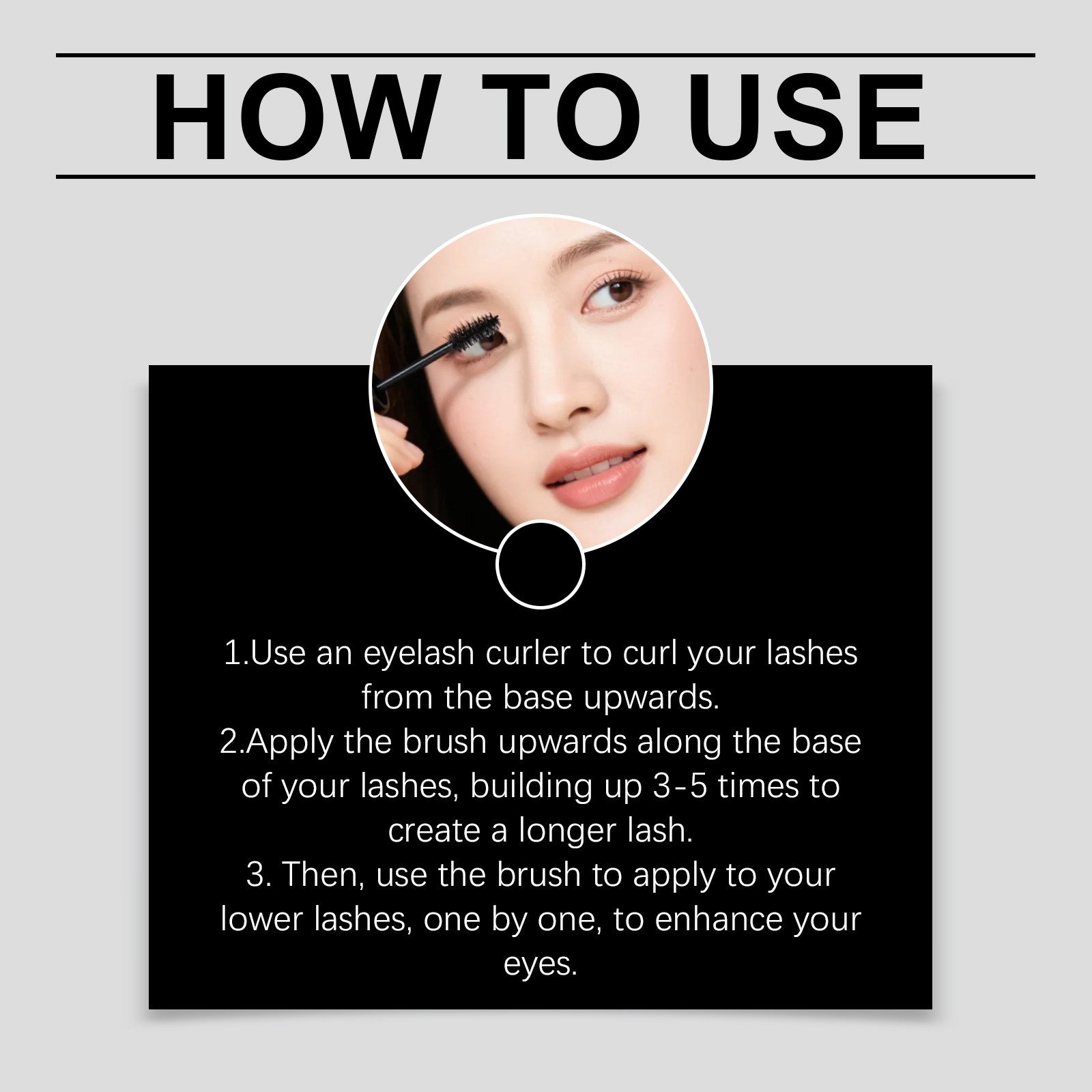 Light Curling Mascara Black Texture Light Natural Smooth Easy Makeup Daily Convenient Coating Shaping Eyelash Cosmetic