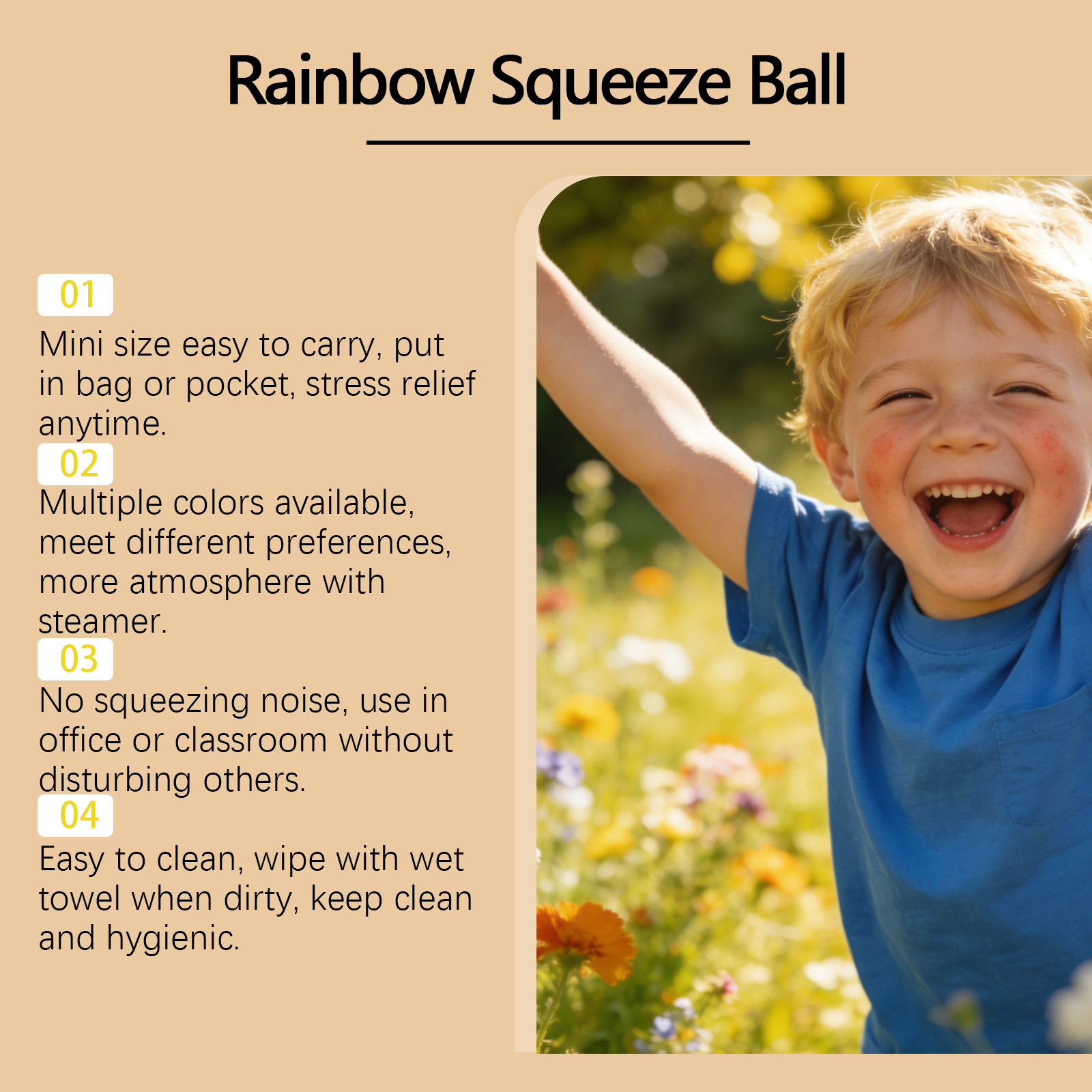 (Pink) Beige Bun Squishy Soft NonSticky Squeeze Rebound Simulated Fun StressRelief Portable Carry Play Toy