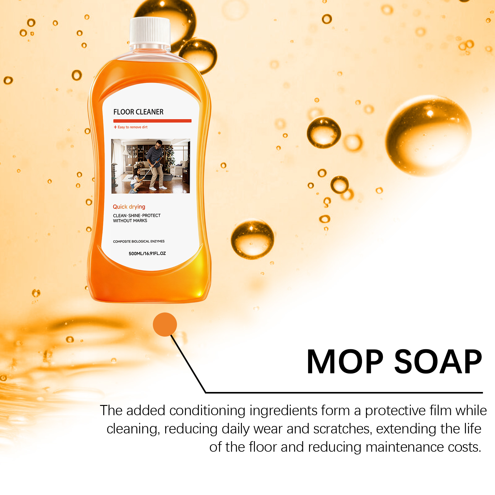 Floor Cleaner Daily Fresh Dirt Clean Bright Maintain Multi Material Home Surface Care Liquid