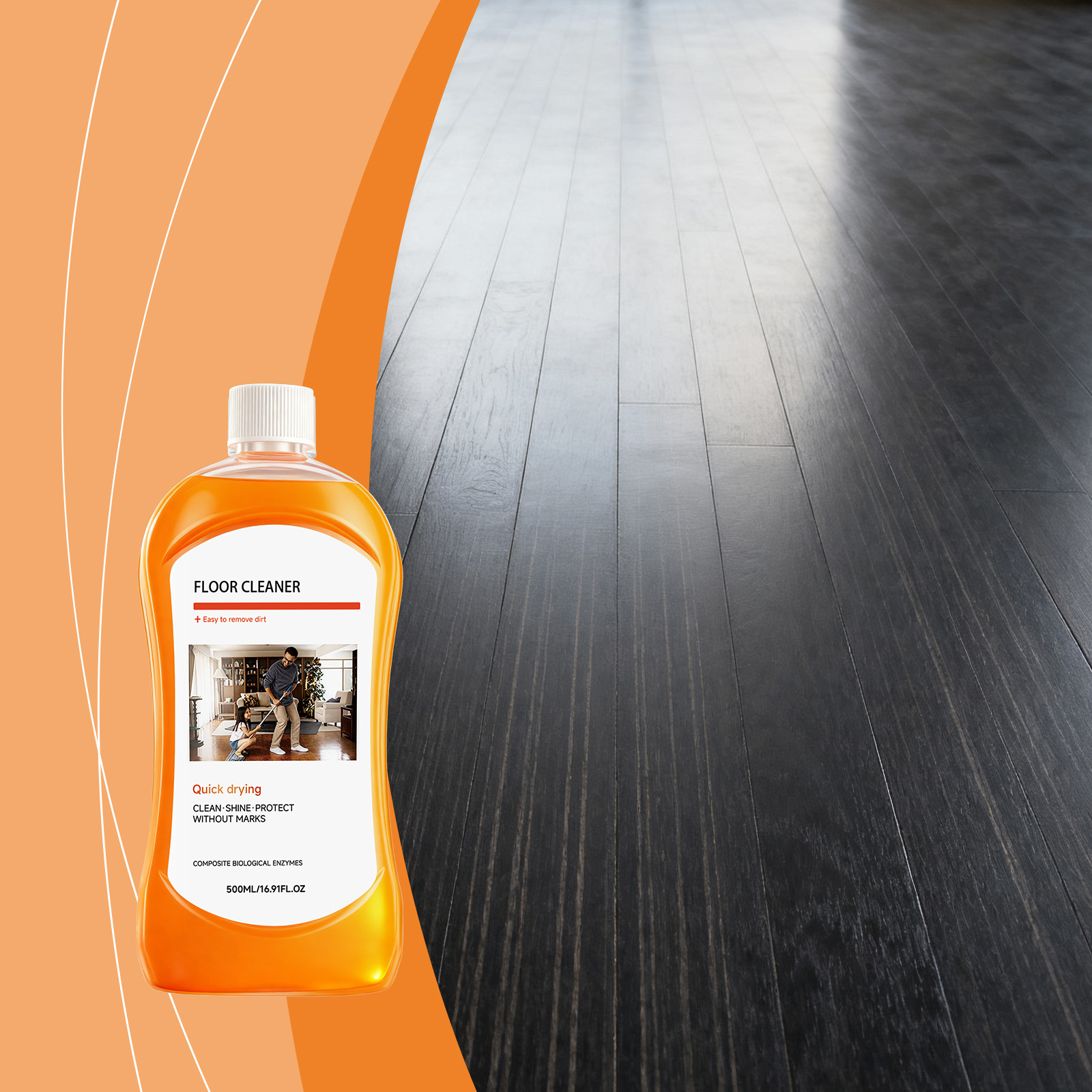 Floor Cleaner Daily Fresh Dirt Clean Bright Maintain Multi Material Home Surface Care Liquid