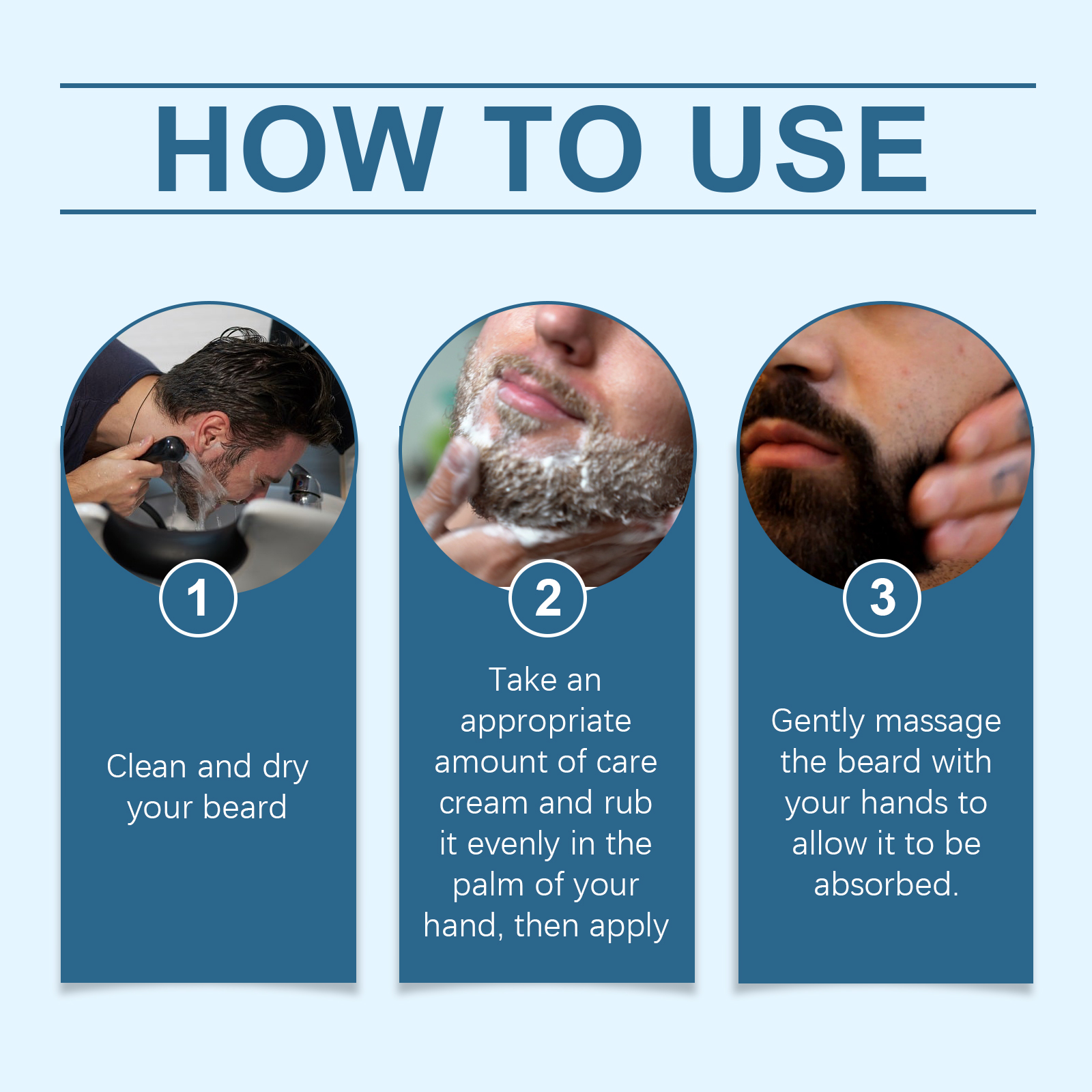Men Beard Moisturizing Cream Soft Touch Refreshing Hydrating Non Greasy Easy Manage Smooth Stylish Daily Care Maintenance