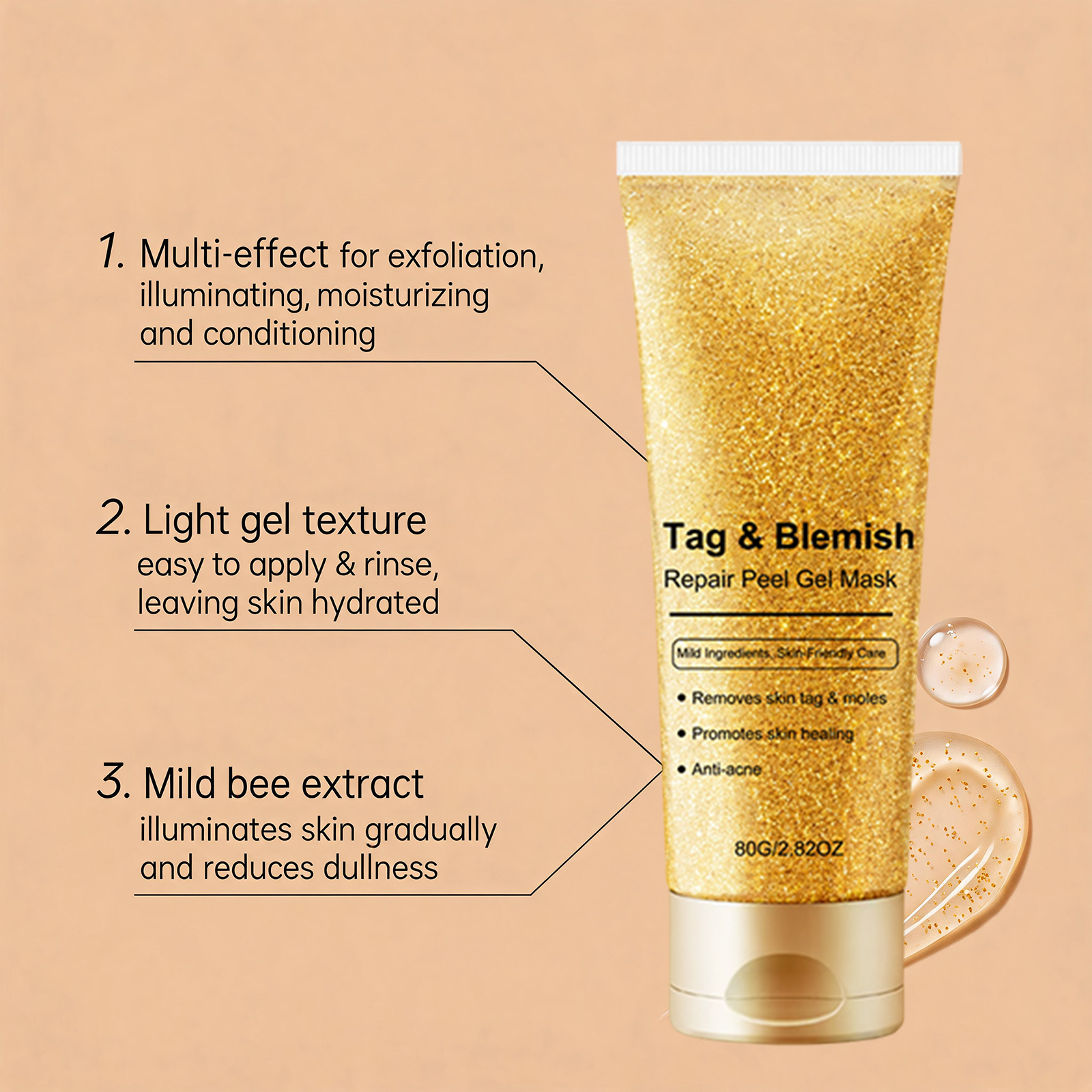 Exfoliating Smear Mask Mild Nourishing Hydrating Moisturizing Delicate Cleansing Facial Skin Care Treatment