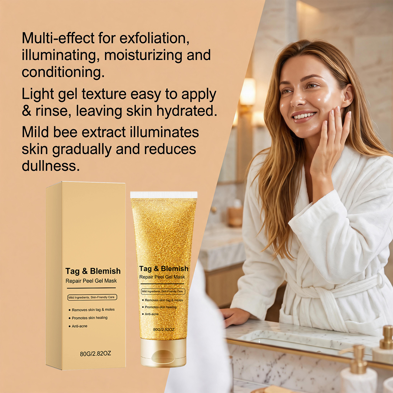 Exfoliating Smear Mask Mild Nourishing Hydrating Moisturizing Delicate Cleansing Facial Skin Care Treatment