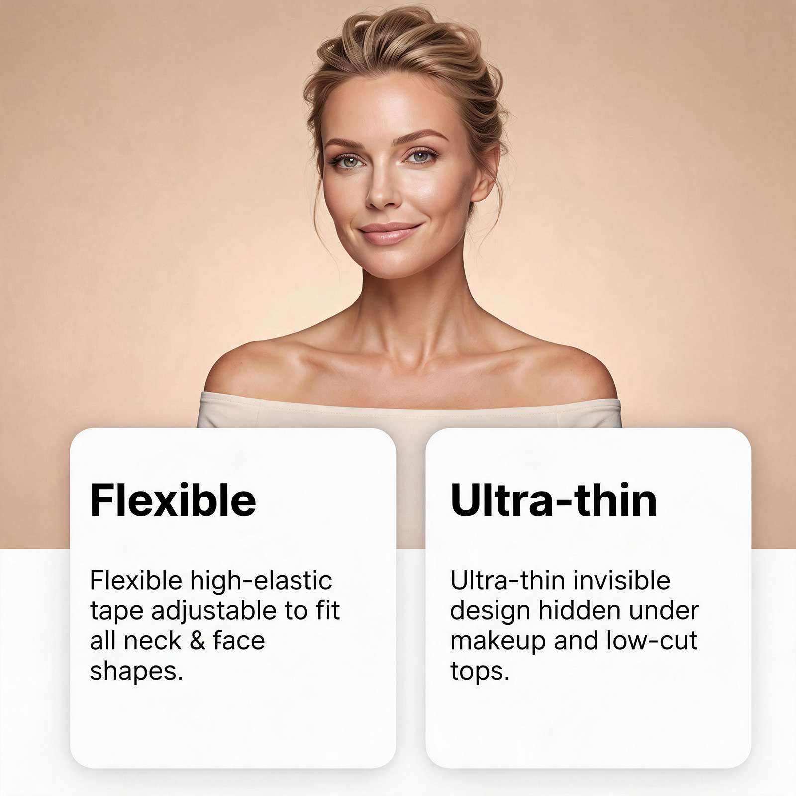 Neck Care Patch Soft Skin Friendly Adjustable Fit Smooth Hydrate Fit Neck Face Contour Protect Skin