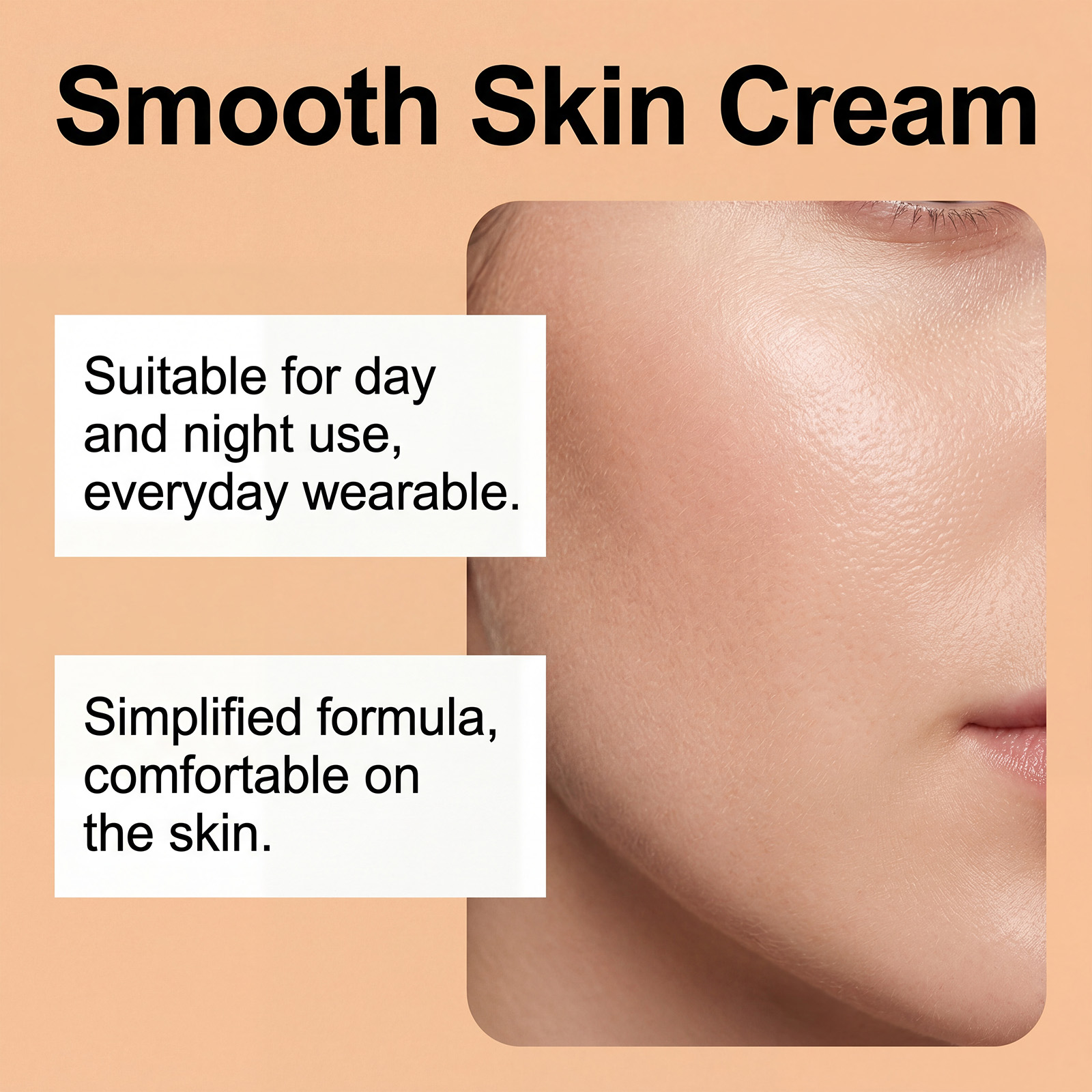Moisturizing Cream Mild Formula Gentle Skin Care Light Texture Fast Absorption Daily Facial Soft Protection