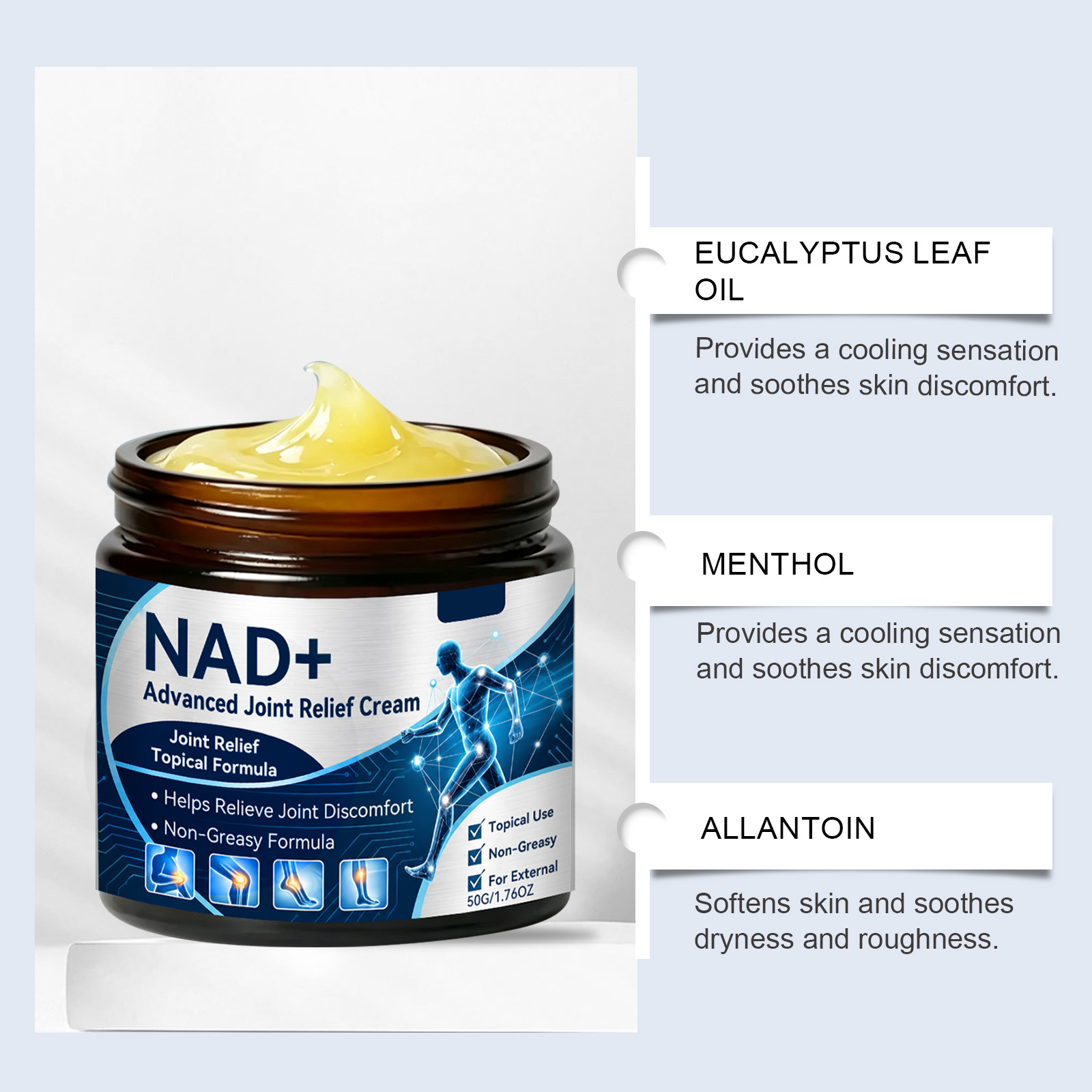 Joint Care Cream Moisturizing Light Delicate Absorbent Mild Comfortable Body Joint Skin Massage