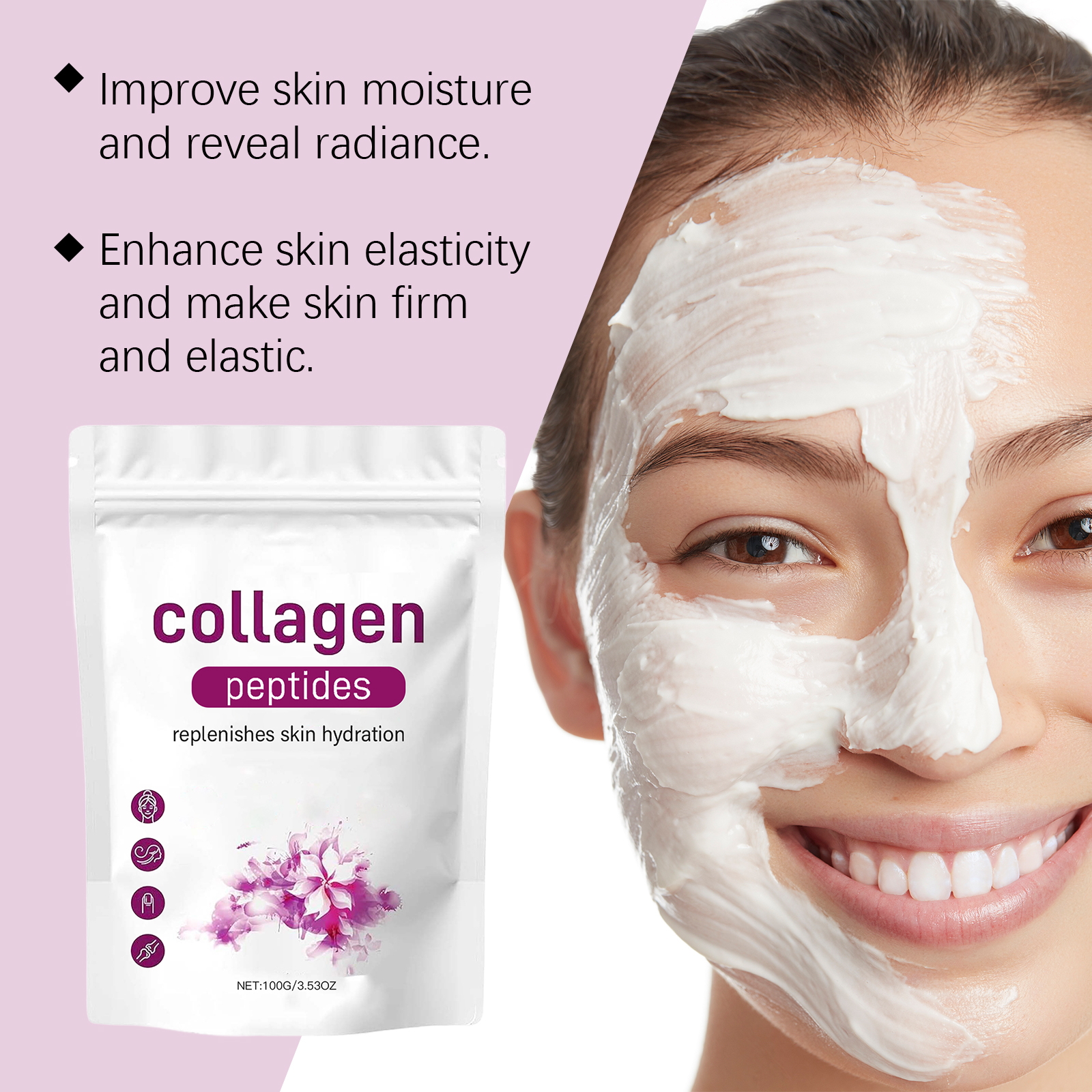 Brightening Moisturizing Smearing Mask Gentle Nourish Hydrate Replenish Firm Smooth Facial Skin Care